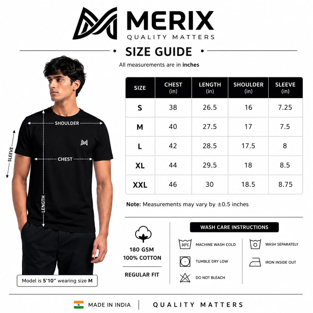 MERIX Size Chart